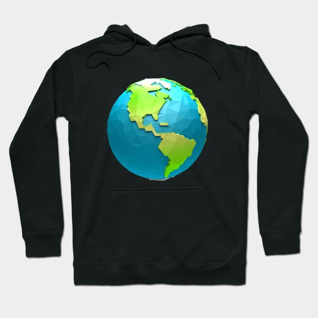 Cartoon low poly world - Usa theme 1 Hoodie by PaulsenDesign